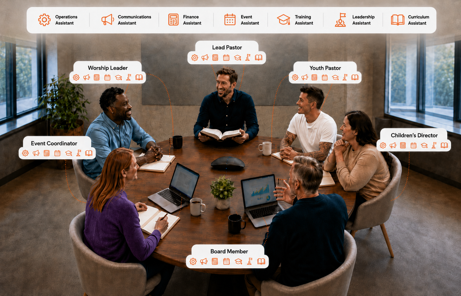 Every team member gets a team — ChurchHub gives each ministry leader their own digital administrative team